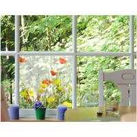 Fensterfolie - Sichtschutz Fenster - Wild Flowers - Fensterbilder Frühling Größe HxB: 144cm x 144cm von MICASIA