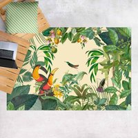Micasia - Vinyl-Teppich - Vintage Collage - Tukan im Dschungel - Querformat 2:3 Größe HxB: 40cm x 60cm von MICASIA