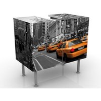 Waschbeckenunterschrank - New York, New York - Badschrank Gelb Größe: 55cm x 60cm von MICASIA