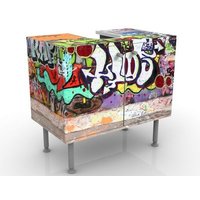 Waschbeckenunterschrank - Graffiti - Badschrank Bunt Größe: 55cm x 60cm von MICASIA