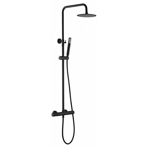 Line Imex BTD038/NG Thermostat-Duschsäule Dusche Komplett, schwarz matt von MICE COLLECTION