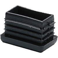 Contera rechteckig mit Flossen “CNT04” aus schwarzem Polyethylen 3x2,15x2cm (25 Einheiten) MICEL von MICEL