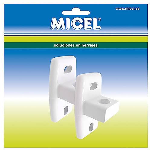 MICEL - 92543 - Wandhalterung für Markisen, inklusive 2 Stück, weiß, 44 x 38,25 x 86 mm von Micel