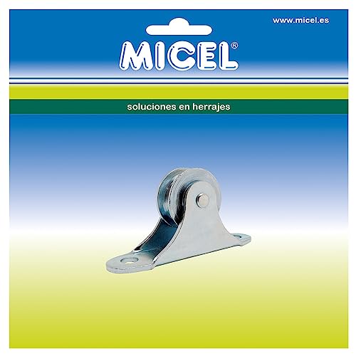 MICEL - 92571 - Feste Riemenscheibe für Sonnensegel und Faltverdeck, passend für 6 mm Seile, verzinkt, 68 x 18,6 x 35 mm von Micel