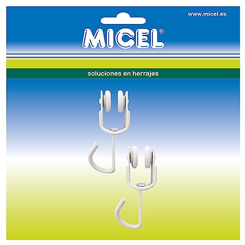 MICEL - 92577 Riemenscheibe für Sonnensegel, 2 Stück, für Innenlager, weiß, 18,5 x 18 x 56 mm von Micel
