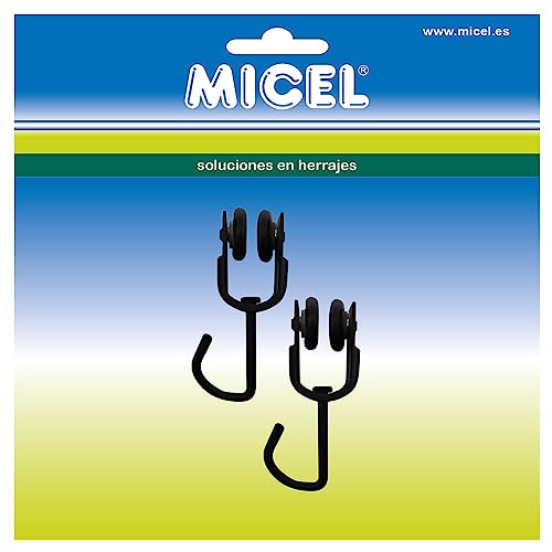 MICEL - 92578 Riemenscheibe für Sonnensegel, 2 Stück, für Innenlager, schwarz, 18,5 x 18 x 56 mm von Micel