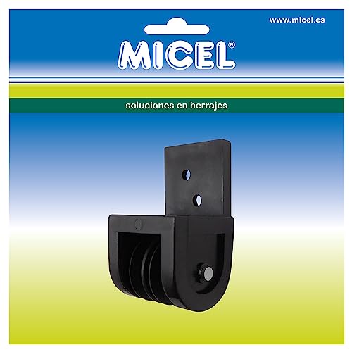 MICEL - 92580 Frontscheibe für Pergola, für Rückkehr mit Doppelseil 8 mm, Schwarz, 43 x 42 x 78 mm von Micel