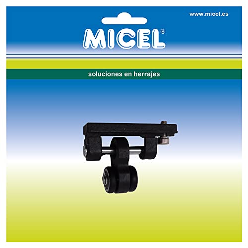 MICEL - 92584 Riemenscheibe für Pergola, mit Doppellager, Verlängerung 20 mm, schwarz, 65 x 18,5 x 48 mm von Micel