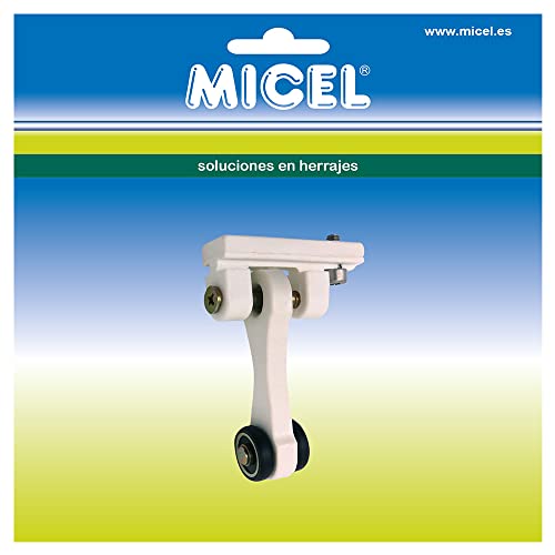 MICEL - 92585 Riemenscheibe für Pergola, mit Doppellager, Verlängerung 60 mm, weiß, 65 x 18,5 x 90 mm von Micel