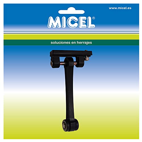 MICEL - 92588 Riemenscheibe für Pergola, mit Doppellager, Verlängerung 90 mm, schwarz, 65 x 18,5 x 109 mm von Micel