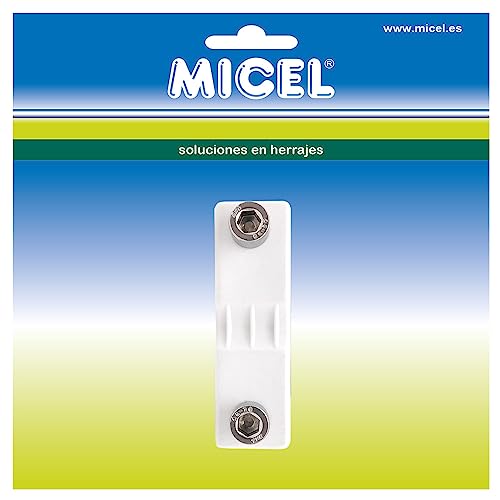 MICEL - 92589 - Seilzug für Pergola, inkl. Platte und zwei Schrauben, weiß, 65 x 20 x 15,7 mm von Micel