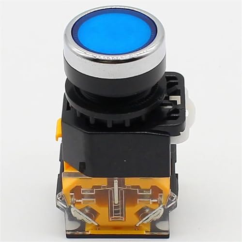 22mm Momentan-Drucktastenschalter 1NO+1NC 1St (Color : Blue) von MICHENGS