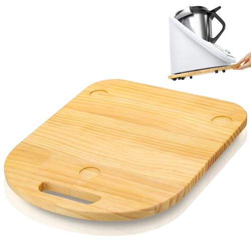 MICHIHOMIE Gleitbrett für Thermomix TM6 TM5, Brett für Thermomix mit Rollen, Leicht Gleitendes Thermomix TM6 Holz Rollbrett/Slider, Küchenmaschine TM6 Zubehör Unterlage Brett von MICHIHOMIE