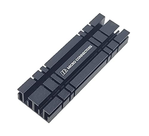 MICRO CONNECTORS M.2 NVMe SSD 10 mm Standardhöhe Kühlkörper (NGFFM2-HS803-BK) schwarz von MICRO CONNECTORS