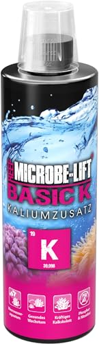 MICROBE-LIFT Basic K - 473 ml - Kalium Zusatz für Meerwasseraquarien zur gezielten Kaliumanhebung, unterstützt Korallenwachstum und -Farben. von MICROBE-LIFT