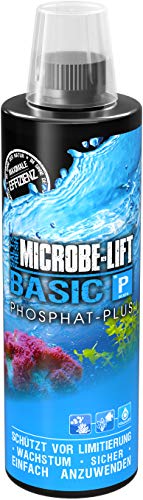 MICROBE-LIFT Basic P - 473 ml - Phosphat Zusatz zur kontrollierten Steigerung des PO4-Werts in Meerwasseraquarien, unterstützt Korallengesundheit. von MICROBE-LIFT