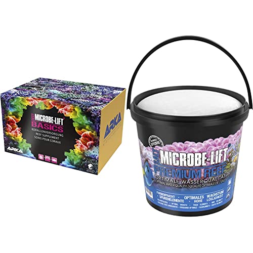 MICROBE-LIFT Basic-Set - Spurenelemente Starterset (Normal) & Premium Reef - Meersalz für optimale Wasserwerte und gesundes Wasser, 10 kg von MICROBE-LIFT