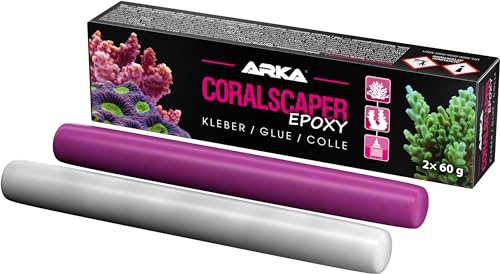 Korallenkleber Epoxid – ARKA Coralscaper 120 g – 2K-Kleber für sichere Befestigung von Korallen, Riffgestein & Dekoration im Meerwasseraquarium – starke Haftung unter Wasser – natürliche Farbe von ARKA