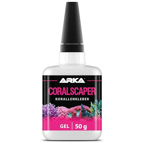 Korallenkleber Gel – ARKA Coralscaper 50 g – extra stark für schnelles & punktgenaues Verkleben von Korallen & Ablegern im Meerwasseraquarium – tropffrei, ergiebig & sofort haftend, schnell & sicher von ARKA