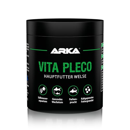 ARKA Vita Pleco - 250 ml / 120 g - Premium Soft Granulatfutter für Welse. Unterstützt Farbenvielfalt und Wachstum in Süßwasseraquarien, kaltgepresst. von ARKA