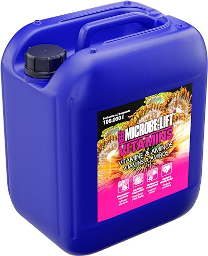 MICROBE-LIFT Vitamins - 5000 ml - Multivitamin-Zusatz inkl. Aminosäuren für Fische & Korallen, fördert Gesundheit und Wohlbefinden im Meerwasser-Aquarium. von MICROBE-LIFT