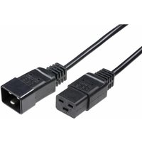 Microconnect - 1.0m c19 - c20 1m c19-Kupplung c20-Kupplung schwarz - Kabel (Stecker/Buchse, c19-Kupplung, c20-Kupplung, schwarz) von MICROCONNECT