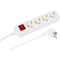 Microconnect - 4x Schuko Steckdosenleiste mit Schalter 1,5M, weiß, MC-GRU00415WS von MICROCONNECT