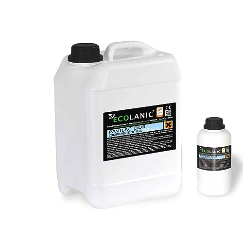 MICROLANIC - Pavilac Dur Gold - Kit COMP A (5LT) + COMP B (0,5L) – Lack auf Wasserbasis. Mikrozement zum Schutz von Böden und Belägen. Dieses Produkt ist Teil eines Systems. (KUMPEL). von MICROLANIC