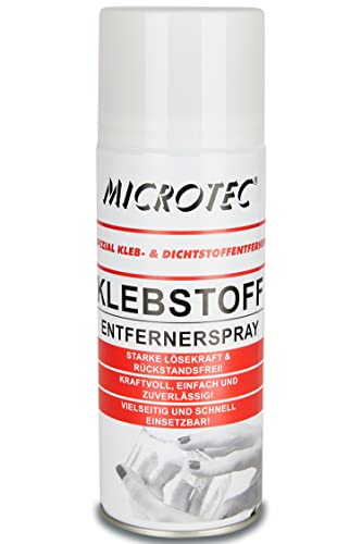 Microtec® Klebstoffentferner | 400ml | entfernt zuverlässig hartnäckige Dicht- und Klebstoffreste, Farben und Lacke, Ölrückstände, Teer, Harze | starke Lösekraft | ideal für Etikettenrückstände von MICROTEC