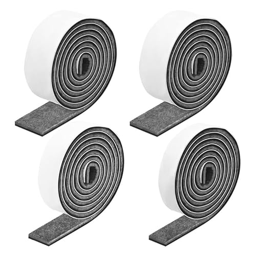 Filzgleiter Selbstklebend, 2 Rollen Filz selbstklebend(2x150cm*5cm+150cm*3cm+150cm*2cm), Selbstklebende Filzgleiter für Stuhlbein, Schaukelstuh, Bodenschutz.(Grau) von MICTER