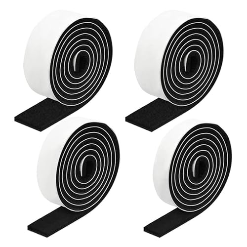 Filzgleiter Selbstklebend, 2 Rollen Filz selbstklebend(2x150cm*5cm+150cm*3cm+150cm*2cm), Selbstklebende Filzgleiter für Stuhlbein, Schaukelstuh, Bodenschutz.(Schwarz) von MICTER