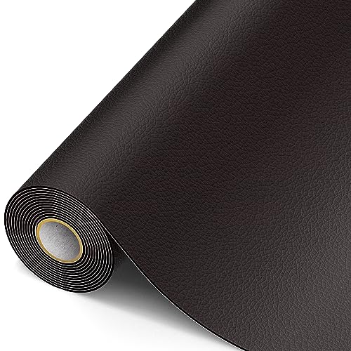 MICTER Leder Patch Selbstklebend, 40 x 300cm Kunstleder, Reparatur Kit für Möbel, Sofa, Autositze, Taschen, Renovierung (Kaffee) von MICTER