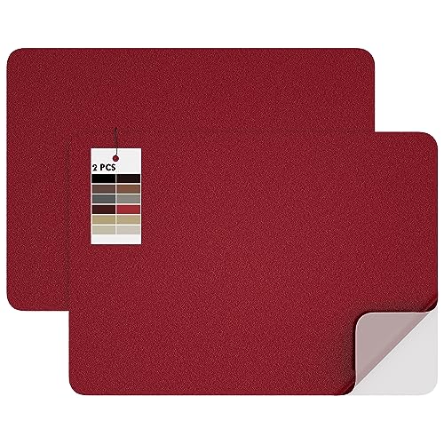 MICTER Leder Patch Selbstklebend, 2 Stück Selbstklebendes Kunstleder 20x28cm, Leder Selbstklebend für Möbel, Sofa, Autositze, Taschen, Leder Reparatur und Renovierung (Weinrot) von MICTER