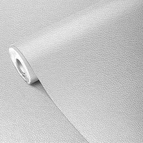 MICTER Leder Reparatur Patch, 40x300cm Kunstleder Selbstklebend, Leder Patch Kit Selbstklebende Lederflicken für Sofas, Autositze, Möbel, Handtaschen, Jacken (Perlsilber) von MICTER