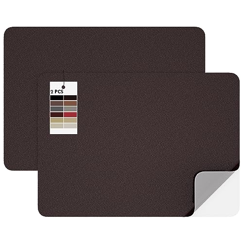 MICTER Leder Patch Selbstklebend, 2 Stück Selbstklebendes Kunstleder 20x28cm, Leder Selbstklebend für Möbel, Sofa, Autositze, Taschen, Leder Reparatur und Renovierung (Dunkler Kaffee) von MICTER