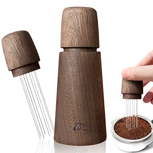MICXNIC Wdt Tool Holz, Wdt Tool Espresso mit Ständer, Espresso Nadel Distributor mit 10 x 0.4mm Edelstahl Needle für Barista MICXNIC Wdt Tool Holz, Wdt Tool Espresso mit Ständer, Espresso Nadel Distributor mit 10 x 0.4mm Edelstahl Needle für Barista von MICXNIC