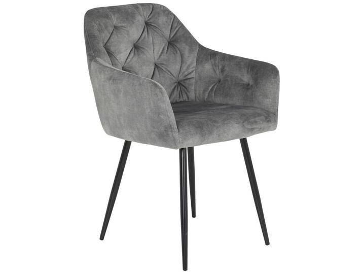 Armlehnstuhl Tina 2er-Set Grau Samt Armlehnstuhl Tina 2er-Set Grau Samt von MID.YOU