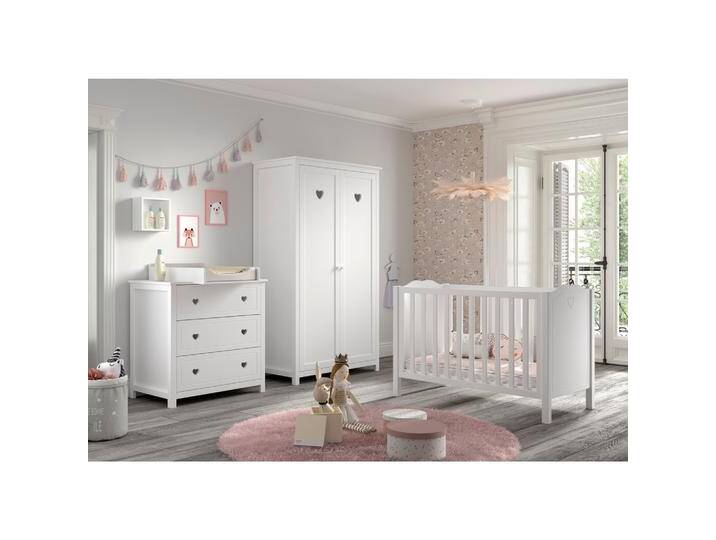 Babyzimmer AMORI in Kiefer MDF, teilmassiv, Weiß Babyzimmer AMORI in Kiefer MDF, teilmassiv, Weiß von Vipack
