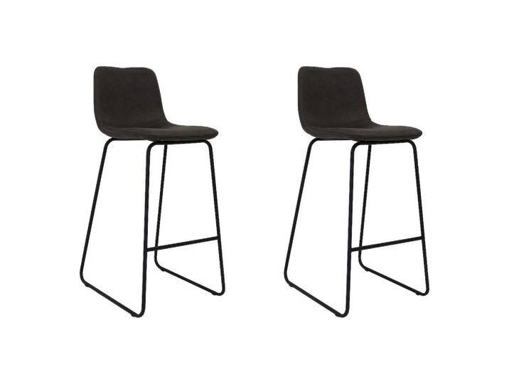 Barhocker-Set Byron Lederoptik ca. 48x102 cm 2er-Set Schwarz von MID.YOU