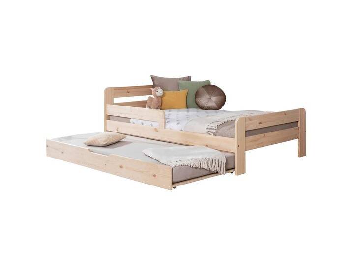 Bett Bennet mit Ausziehbett ca. 120x200 cm Kiefer Natur von MID.YOU