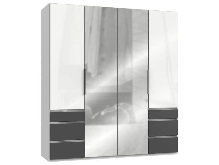 Drehtürenschrank Level 36D ca. 200 cm Weiß/Graphit von MID.YOU
