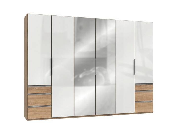 Drehtürenschrank Level 36D ca. 300x216x58 cm Weiß/Eichefarben von MID.YOU