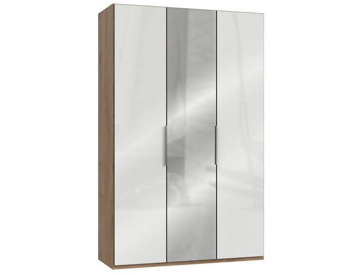 Drehtürenschrank Level 36D mit Spiegel ca. 150 cm Eiche/Weiß von MID.YOU
