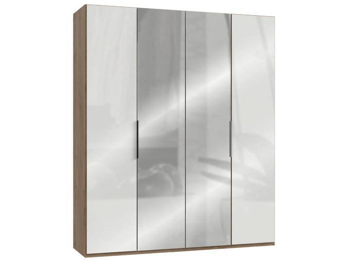 Drehtürenschrank Level 36D mit Spiegel ca. 200 cm Weiß/Eiche Drehtürenschrank Level 36D mit Spiegel ca. 200 cm Weiß/Eiche von MID.YOU