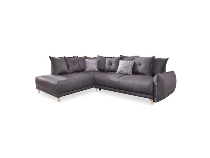 Eckschlafsofa in Dunkelgrau ´LAZY LUKKA DUNKELGRAU´ von MID.YOU