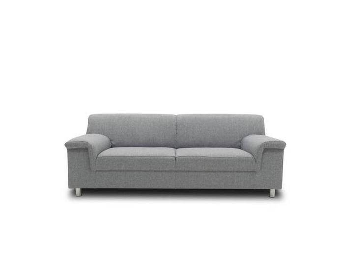 MID.YOU 3-SITZER-SOFA, Silber, Uni, 2-Sitzer, 190x72x80 cm, Made in EU, Rücken echt, Armteil links, rechts, Wohnzimmer, Sofas & Couches, Sofas, von MID.YOU
