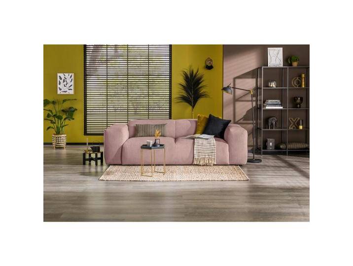 MID.YOU 3-SITZER-SOFA HANNAH, Rosa, 2-Sitzer, 247x75x104 cm, Made in EU, Wohnzimmer, Sofas & Couches, Sofas, 3-Sitzer Sofas von MID.YOU