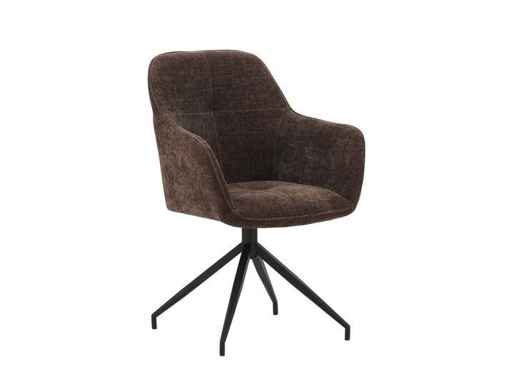MID.YOU ARMLEHNSTUHL, Braun, 59x88x60 cm, Sitzfläche 180° drehbar, automatische Rückholfunktion, Esszimmer, Stühle, Esszimmerstühle, Armlehnenstühle von MID.YOU