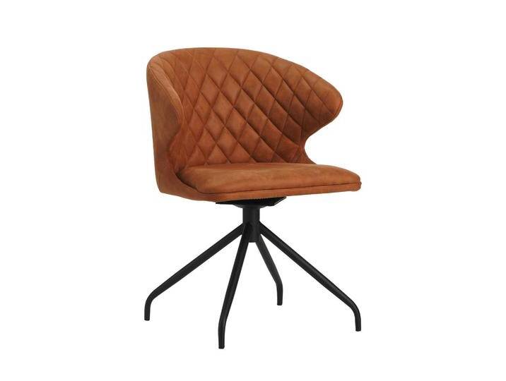 MID.YOU ARMLEHNSTUHL, Cognac, 56x80x44 cm, Sitzfläche 180° drehbar, automatische Rückholfunktion, Esszimmer, Stühle, Esszimmerstühle, Armlehnenstühle von MID.YOU