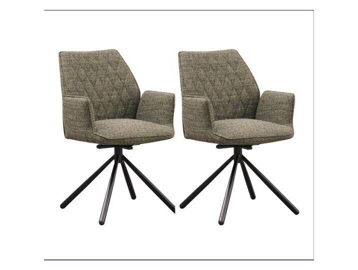MID.YOU ARMLEHNSTUHL-SET, Grün, 57.5x92x52 cm, Sitzfläche 180° drehbar, automatische Rückholfunktion, Esszimmer, Stühle, Esszimmerstühle, von MID.YOU